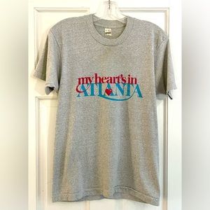 Vintage Screen Stars Adult Unisex My Heart’s in Atlanta Tee Shirt Size L